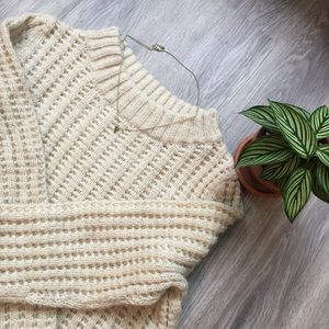 Anthropologie Mockneck Waffle Stitch Sweater